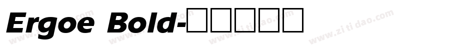 Ergoe Bold字体转换